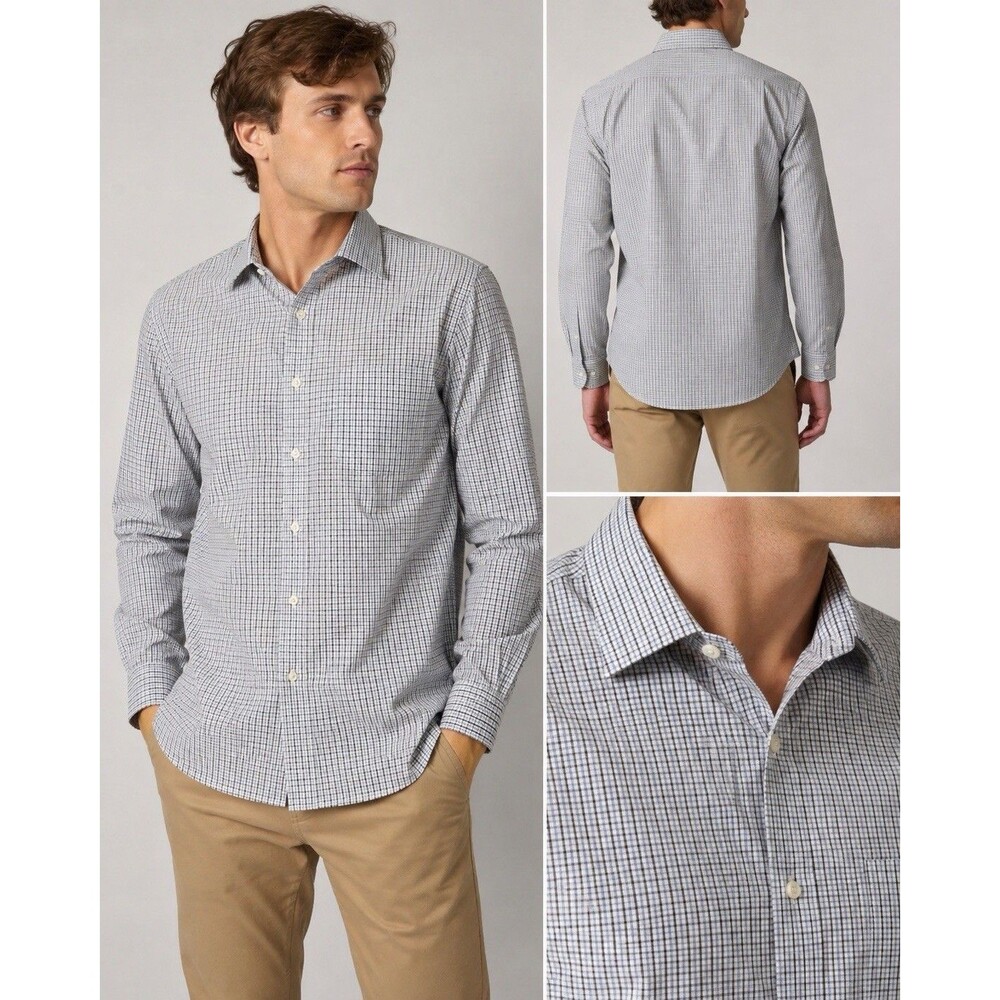 J.Crew Thompson Heritage Men’s L 16-16.5 Wrinkle Free 2-Ply Cotton Check Shirt